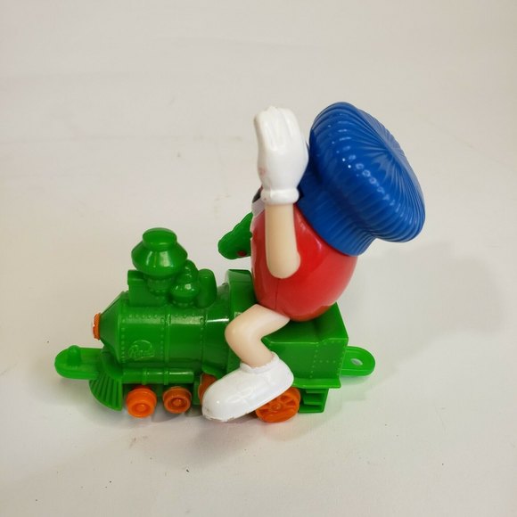 m&m's Red Christmas Train Series 1 Engine With Tree Topper 3 1/2 Inches Tall - Picture 3 of 5